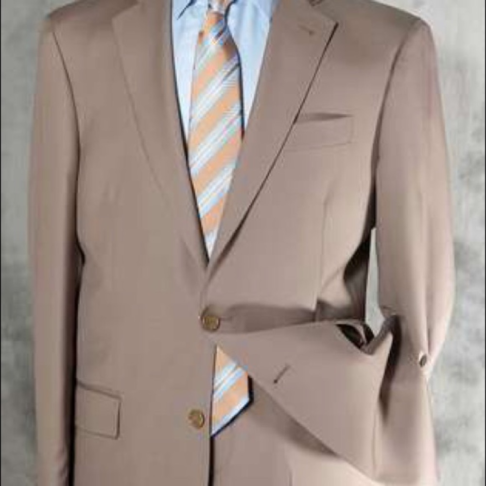 Suit Super Fine Quality Tan Color Italian Suit By Galante - Picture 1 of 4